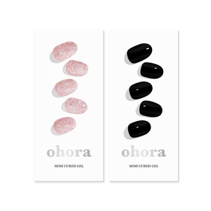 image:imageohora Semi Cured Gel Nail Set of 2 N Pixie Dust amp N Onyx  Professional SalonQuality Nail Care  Easy to Use Comfortable Curing and Easy to Remove