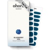 image:imageohora Semi Cured Gel Nail Strips N Blueberry Veil  Solid Navy Works with Any Lamps SalonQuality Long Lasting Easy to Apply amp Remove  Includes 2 Prep Pads Nail File amp Wooden Stick