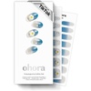 image:imageohora Semi Cured Gel Nail Strips N Plumeria Sky  Art Blue Works with Any Lamps SalonQuality Long Lasting Easy to Apply amp Remove  Includes 2 Prep Pads Nail File amp Wooden Stick