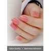 image:imageohora Semi Cured Gel Nail Strips N Peach Jelly  Works with Any Nail Lamps SalonQuality Long Lasting Easy to Apply amp Remove  Includes 2 Prep Pads Nail File amp Wooden StickN Cream Glow