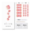 image:imageohora Semi Cured Gel Nail Strips P Orange Check Bear  Works with Any Nail Lamps SalonQuality Long Lasting Easy to Apply amp Remove  Includes 2 Prep Pads Nail File amp Wooden StickP Basic Mood