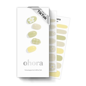 image:imageohora Semi Cured Gel Nail Strips N Peach Jelly  Works with Any Nail Lamps SalonQuality Long Lasting Easy to Apply amp Remove  Includes 2 Prep Pads Nail File amp Wooden StickN Olivia