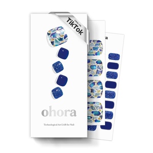 image:imageohora Semi Cured Gel Nail Strips P Orange Check Bear  Works with Any Nail Lamps SalonQuality Long Lasting Easy to Apply amp Remove  Includes 2 Prep Pads Nail File amp Wooden StickP Positano