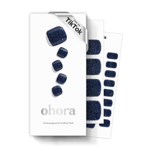 image:imageohora Semi Cured Gel Nail Strips P Orange Check Bear  Works with Any Nail Lamps SalonQuality Long Lasting Easy to Apply amp Remove  Includes 2 Prep Pads Nail File amp Wooden StickP Starry Night