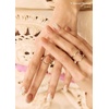 image:imageohora Semi Cured Gel Nail Strips N Almond Blossom  Nude Patterned Works with Any UVLED Lamps SalonQuality Long Lasting Easy to Apply amp Remove  Includes 2 Prep Pads Nail File amp Wooden Stick