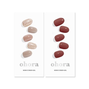 image:imageohora Semi Cured Gel Nail Set of 2 N Carmel amp N Brick  Professional SalonQuality Nail Care