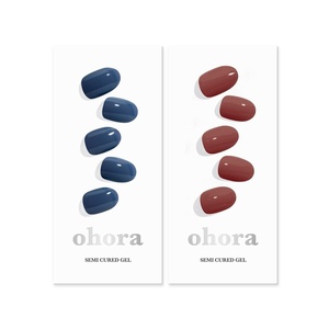 image:imageohora Semi Cured Gel Nail Set of 2 N Cream Indigo amp N Brick  Professional SalonQuality Nail Care
