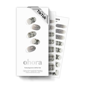 image:imageohora Semi Cured Gel Nail Strips N Smoky Mocha  Works with Any Lamps SalonQuality Long Lasting Easy to Apply amp Remove  Includes 2 Prep Pads Nail File amp Wooden StickN Check Noir