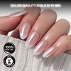 image:imageohora Gel Press On Nails  Beige French Medium Oval  Pure French
