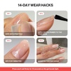 image:imageohora Gel Press On Nails  Burgundy Solid Short Square  Allure Burgundy