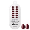 image:imageohora Gel Press On Nails  Pink Solid Art Short Square  Baby DaisyAllure Burgundy