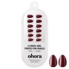 image:imageohora Gel Press On Nails  Pink Solid Art Short Square  Baby DaisyAllure Burgundy