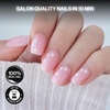 image:imageohora Gel Press On Nails  Pink Solid Art Short Square  Baby DaisyBaby Daisy