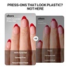 image:imageohora Gel Press On Nails  Pink Solid Art Short Square  Baby DaisyBlush Beige