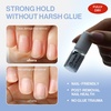 image:imageohora Gel Press On Nails  Pink Solid Art Short Square  Baby DaisyBlush Beige