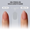 image:imageohora Gel Press On Nails  Pink Solid Art Short Square  Baby DaisyBlush French