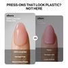 image:imageohora Gel Press On Nails  Pink Solid Art Short Square  Baby DaisyCandy French