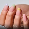 image:imageohora Gel Press On Nails  Pink Solid Art Short Square  Baby DaisyCandy French