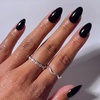 image:imageohora Gel Press On Nails  Pink Solid Art Short Square  Baby DaisyClassic Black