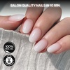 image:imageohora Gel Press On Nails  Pink Solid Art Short Square  Baby DaisyCoconut Blush