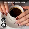image:imageohora Gel Press On Nails  Pink Solid Art Short Square  Baby DaisyEspresso Tortoise