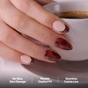 image:imageohora Gel Press On Nails  Pink Solid Art Short Square  Baby DaisyEspresso Tortoise