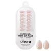 image:imageohora Gel Press On Nails  Pink Solid Art Short Square  Baby DaisyMirror French