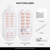 image:imageohora Gel Press On Nails  Pink Solid Art Short Square  Baby DaisyMirror French