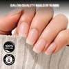 image:imageohora Gel Press On Nails  Pink Solid Art Short Square  Baby DaisyNatural French