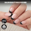 image:imageohora Gel Press On Nails  Pink Solid Art Short Square  Baby DaisyOnyx French