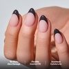 image:imageohora Gel Press On Nails  Pink Solid Art Short Square  Baby DaisyOnyx French