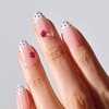 image:imageohora Gel Press On Nails  Pink Solid Art Short Square  Baby DaisyPolka Lady