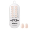 image:imageohora Gel Press On Nails  Pink Solid Art Short Square  Baby DaisyPure French