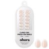 image:imageohora Gel Press On Nails  Pink Solid Art Short Square  Baby DaisyPure French