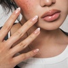 image:imageohora Gel Press On Nails  Pink Solid Art Short Square  Baby DaisyPure French