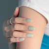 image:imageohora Gel Press On Nails  Pink Solid Art Short Square  Baby DaisySage Serenity