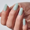 image:imageohora Gel Press On Nails  Pink Solid Art Short Square  Baby DaisySage Serenity