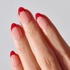 image:imageohora Gel Press On Nails  Pink Solid Art Short Square  Baby DaisyScarlet French