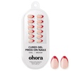 image:imageohora Gel Press On Nails  Pink Solid Art Short Square  Baby DaisyScarlet French
