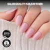 image:imageohora Gel Press On Nails  Pink Solid Art Short Square  Baby DaisySheer Mauve
