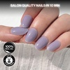 image:imageohora Gel Press On Nails  Pink Solid Art Short Square  Baby DaisySoft Lavender
