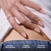 image:imageohora Gel Press On Nails  Pink Solid Art Short Square  Baby DaisyYour Nails But Better