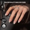 image:imageohora Gel Press On Nails  Pink Solid Art Short Square  Baby DaisyYour Nails But Better