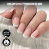 image:imageohora Gel Press On Nails  White French Short Square  Pure French