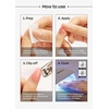 image:imageohora Semi Cured Gel Nail Strips N Love Bomb  Pink Glitter Works with Any UVLED Lamps SalonQuality Long Lasting Easy to Apply amp Remove  Includes 2 Prep Pads Nail File amp Wooden StickN Dress Up