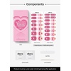 image:imageohora Semi Cured Gel Nail Strips N Love Bomb  Pink Glitter Works with Any UVLED Lamps SalonQuality Long Lasting Easy to Apply amp Remove  Includes 2 Prep Pads Nail File amp Wooden StickN Love Puff