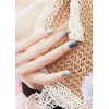 image:imageohora Semi Cured Gel Nail Strips N Love Bomb  Pink Glitter Works with Any UVLED Lamps SalonQuality Long Lasting Easy to Apply amp Remove  Includes 2 Prep Pads Nail File amp Wooden StickN Gleam Blue