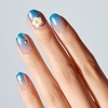 image:imageohora Semi Cured Gel Nail Strips N Mini Allure  Works with Any Lamps SalonQuality Long Lasting Easy to Apply amp Remove  Includes 2 Prep Pads Nail File amp Wooden StickN Plumeria Sky