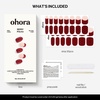 image:imageohora Semi Cured Gel Pedi Strips  Red Art Dot  N Berry PolkaN Berry Polka