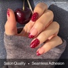 image:imageohora Semi Cured Gel Pedi Strips  Red Art Dot  N Berry PolkaN Berry Polka